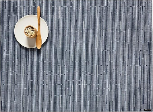 Chilewich Bamboo Placemats Set of 4 - Woven Rectangle Placemats - Reusable, Stain-Resistant, Indoor/Outdoor Tabletop Protection - 18.5" x 13.5" - Rain