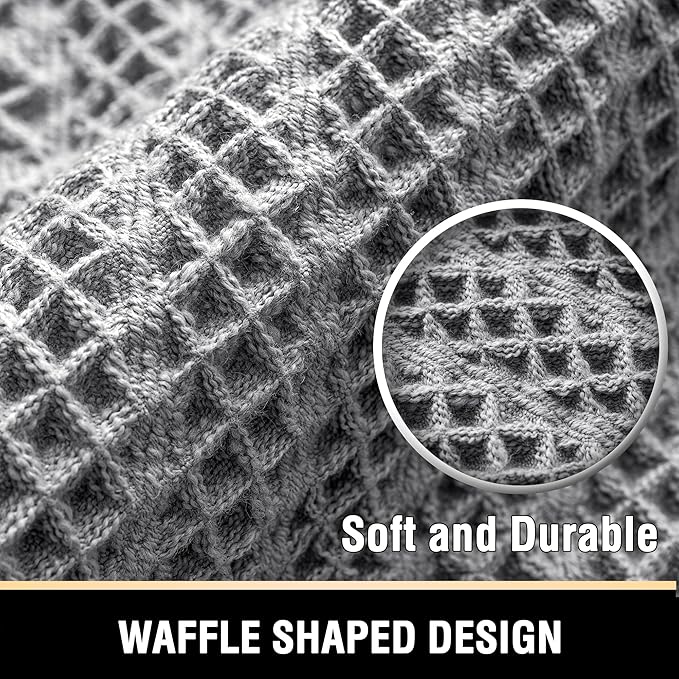 H.VERSAILTEX Waffle Bath Runner Rug Long Bath Mat Super Absorbent Boho Bath Rugs Non Slip Bath Runner for Bathroom Floor Machine Washable Dry Fast Bathroom Rugs with Tassels, 24" x 72", Dove