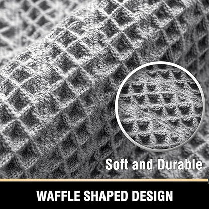 H.VERSAILTEX Waffle Bath Runner Rug Long Bath Mat Super Absorbent Boho Bath Rugs Non Slip Bath Runner for Bathroom Floor Machine Washable Dry Fast Bathroom Rugs with Tassels, 24" x 72", Dove
