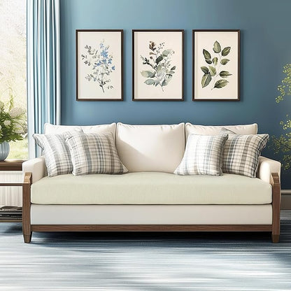 CHUN YI Medium Couch Cushion Cover Stretch for Loveseat, Sofa Seat Slipcovers for Pets, Suitable for Armchair Loveseat Sofa with Spandex Jacquard Washable Fabric(Medium,Ivory White/Cream)