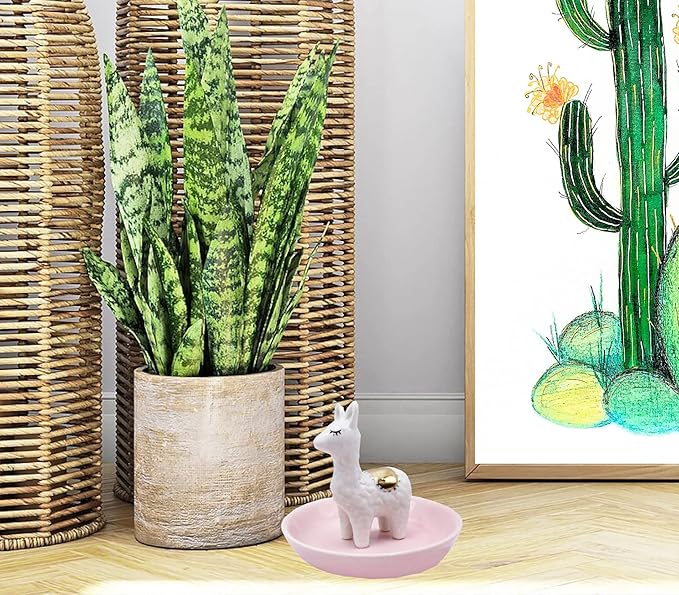 ROSA&ROSE Cat Ring Holder Trinket Tray Ceramic Jewelry Dish Porcelain Ring Organizer Gift for Women, Girlfriend or Valentine's Day (Multi)