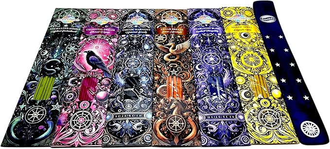 Incense Sticks Variety Pack #9-60 Insence-Sticks (6 Incents x 10 Insense) + Incense Stick Holder Bundle with 6 Witch Whisper Themed Scents