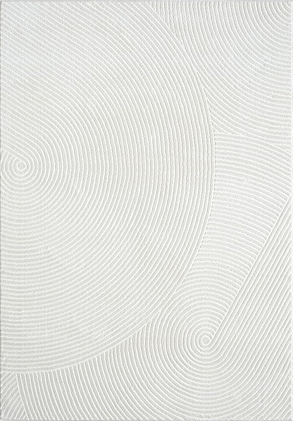 Abani Cream Area Rug for Living Room, Bedroom - Zen Reiki Pattern- 5 x 8 -Durable & Easy to Clean