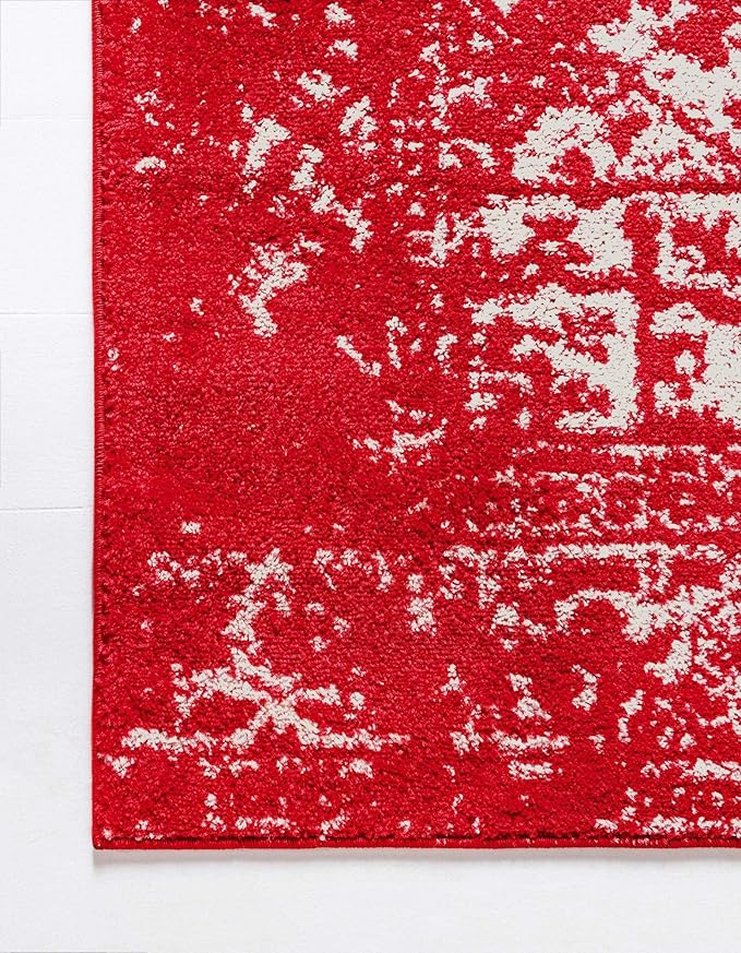 Rugs.com Arlington Collection Rug – 10' x 14' Red Medium-Pile Rug Perfect for Living Rooms, Large Dining Rooms, Open Floorplans