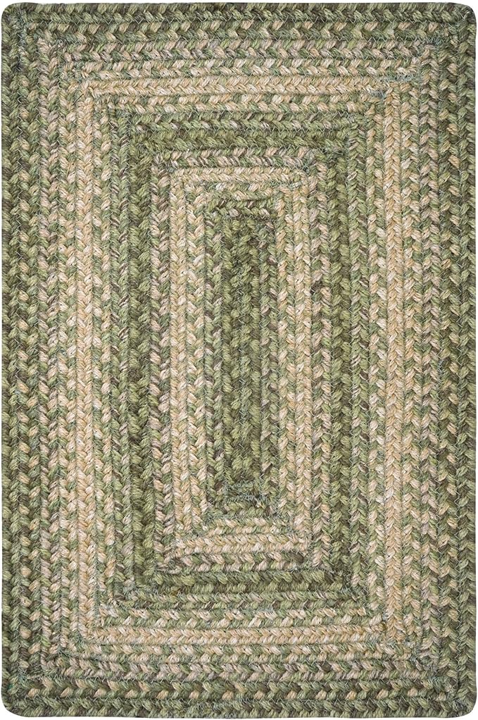 Homespice Grassland Jute Woven Placemats, Warm Country Rustic Decor, Set of 4, Green 13x19 Rectangle Table Mats - Vibrant Colors, Durable, Easy to Clean and Protects Furniture