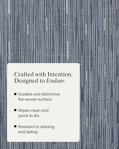 Chilewich Bamboo Placemats Set of 4 - Woven Oval Placemats - Reusable, Stain-Resistant, Indoor/Outdoor Tabletop Protection - 19" x 14" - Rain