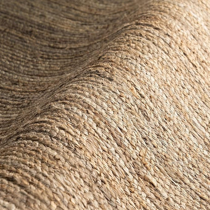 nuLOOM 5 Round Rigo Jute Hand Woven Area Rug, Natural, Solid Farmhouse Design, Natural Fiber, For Bedroom, Living Room, Dining Room, Hallway, Office, Kitchen, Entryway