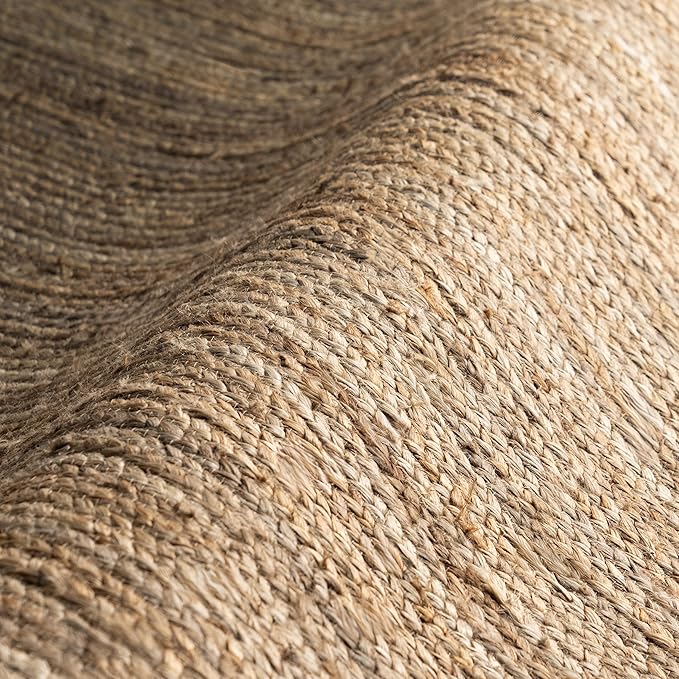 nuLOOM 5x8 Rigo Jute Hand Woven Area Rug, Natural, Solid Farmhouse Design, Natural Fiber, For Bedroom, Living Room, Dining Room, Hallway, Office, Kitchen, Entryway