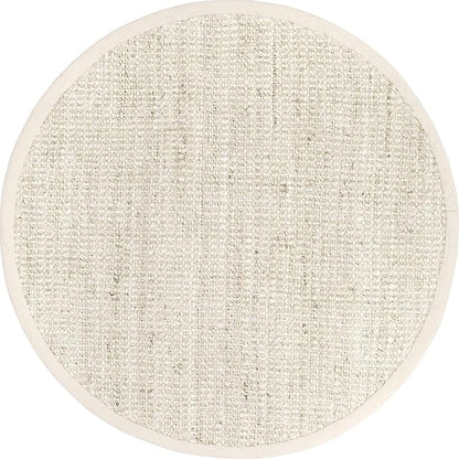 Nuloom Daniela Off-White, 4' Round, Handmade, Jute, Soft and Textured, High Traffic, Stain Resistant, Easy Clean, Durable Area Rug for Bedroom, Living Room, Dining Space, Foyer, Entryway