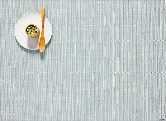 Chilewich Bamboo Placemats Set of 4 - Woven Rectangle Placemats - Reusable, Stain-Resistant, Indoor/Outdoor Tabletop Protection - 18.5" x 13.5" - Seaglass