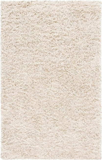 SAFAVIEH Faux Sheep Skin Collection 5' x 7' Beige FSS235K Silken Glam 2.35-inch Thick Area Rug