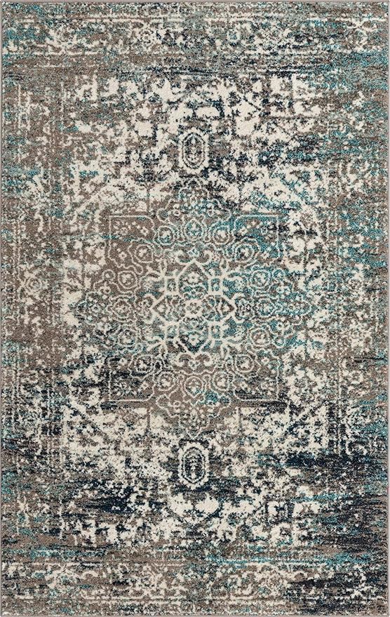 Rugs.com Arlington Collection Rug – 5' x 8' Grey Medium-Pile Rug Perfect for Living Rooms, Large Dining Rooms, Open Floorplans