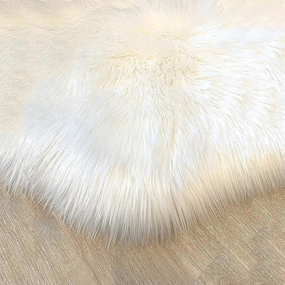 LAMBZY High Pile Super Soft Faux Sheepskin Rug (9'x12', White)