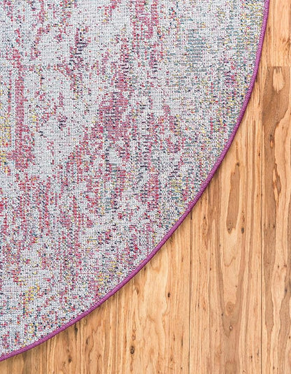 Rugs.com Arlington Collection Rug – 8 Ft Round Multi Medium-Pile Rug Perfect for Kitchens, Dining Rooms