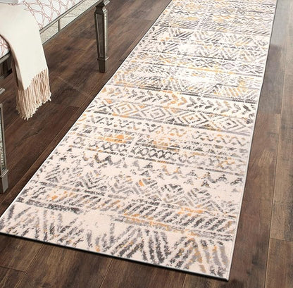 Rugshop Geometric Boho Perfect for high Traffic Areas of Your Living Room,Bedroom,Home Office,Kitchen Runner Rug 2' x 7' Yellow