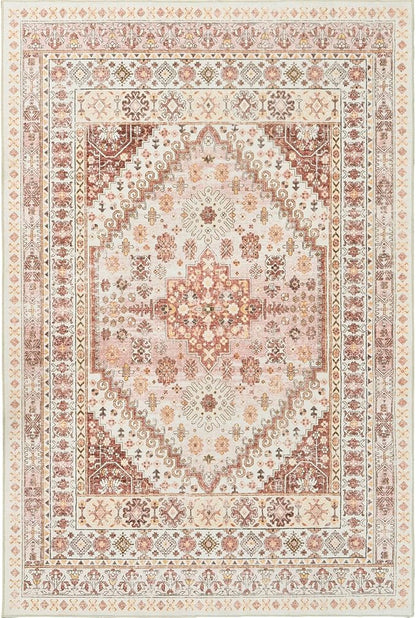 zesthome 6x9 Area Rug, Super Soft Washable Rugs for Living Room, Non-Slip Stain Resistant Vintage Rugs, Ultra-Thin Large Area Rugs