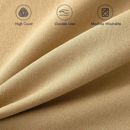 MIULEE Pack of 2 Decorative Linen Burlap Textured Pillow Covers Farmhouse Boho Accent Pillowcases Spring Home Decor for Couch Sofa Bedroom Living Room 18x18 Inch Mustard Yellow