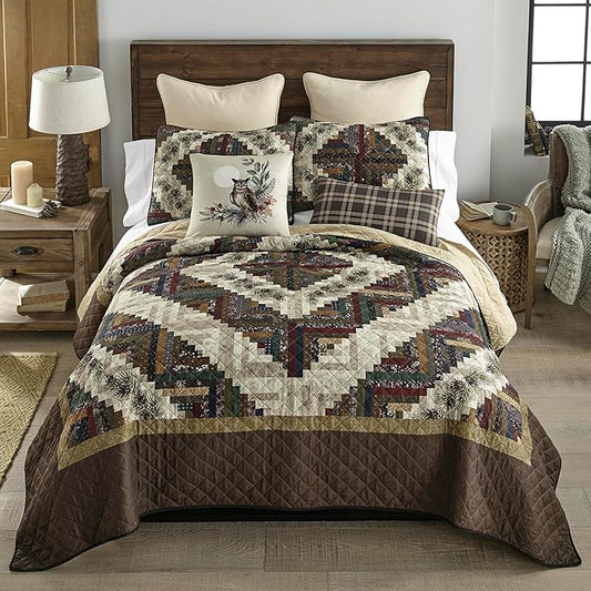 Donna Sharp King Bedding Set - 3 Piece - Whitley Lightweight Quilt Set with King Quilt and Two King Size Pillow Shams - Machine Washable