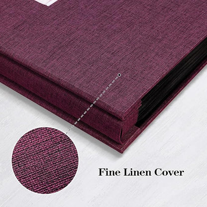 Mublalbum Photo Album 4x6 1000 Photos Linen Cover Large Picture Book Holds Horizontal and Vertical Pockets for Wedding Family Anniversary and Baby (Purple)