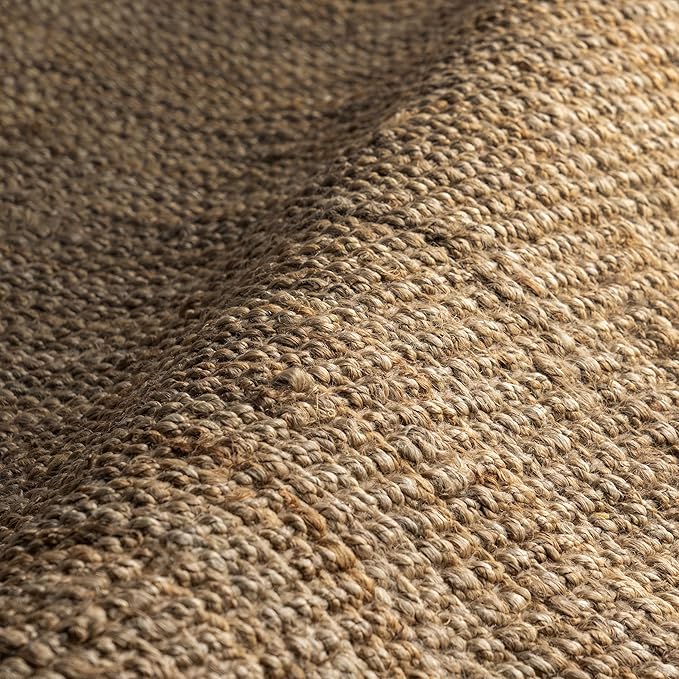 Nuloom Daniela Natural, 6' Square, Handmade, Jute, Tassel, Soft and Textured, High Traffic, Stain Resistant, Easy Clean, Durable Area Rug for Bedroom, Living Room, Dining Space, Foyer, Entryway