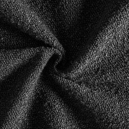 MIULEE 20x20 Inch Decorative Pillow Covers for Couch Bed Set of 2 Textured Boucle Neutral Winter Throw Pillows Halloween Black Accent Solid Cushion Pillowcases Sofa Livingroom Home Decor
