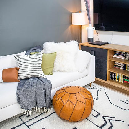 Moderner Pouf Ottoman Pumpkin Color