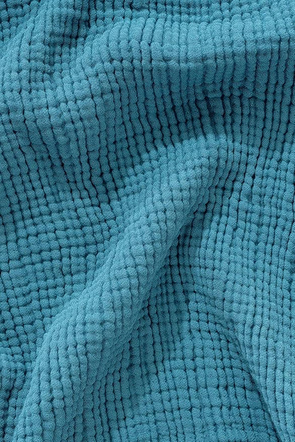 Muslin Blanket - Pure 100% Turkish Cotton Airy Soft Light Versatile Gauze Throw Blanket for Bed, Couch, Sofa (Petrol Blue, California King Size (95" x 125" inch))