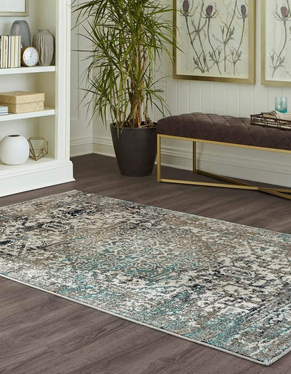 Rugs.com Arlington Collection Rug – 7' x 10' Grey Medium-Pile Rug Perfect for Living Rooms, Large Dining Rooms, Open Floorplans