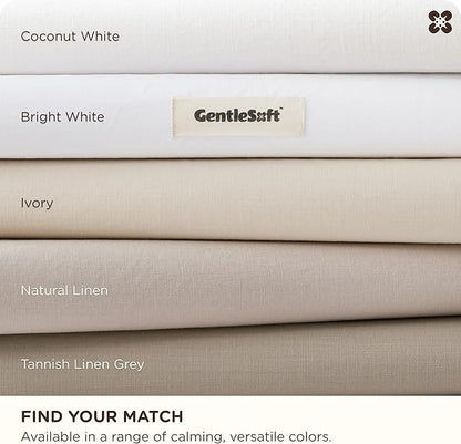 Bedsure Cotton Duvet Cover Twin - Luxury Slub Weave 100% Cotton Duvet Cover with a Linen Like Textured, Easy Change Durable Bedding, Tannish Linen Grey, 68" x 90"
