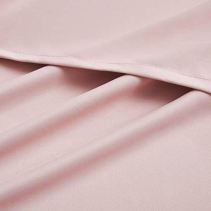 DUALIFE Pink Curtains for Bedroom 72 Inch Length Darkening Curtains for Girls Room Decoration Baby Pink Thermal Insulated Blackout Window Drape 42''x72'' Set of 2 Panels Grommet Top
