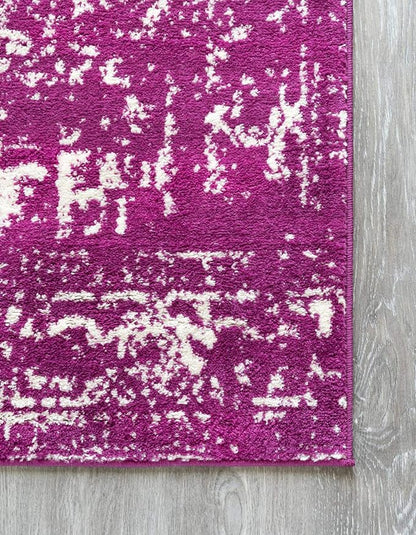 Rugs.com Arlington Collection Rug – 12 Ft Runner Purple Medium-Pile Rug Perfect for Hallways, Entryways