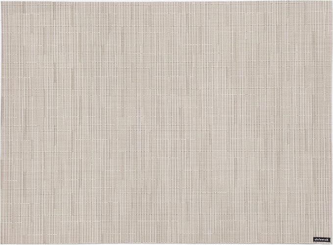 Chilewich Bamboo Placemats Set of 4 - Woven Rectangle Placemats - Reusable, Stain-Resistant, Indoor/Outdoor Tabletop Protection - 18.5" x 13.5" - Chino