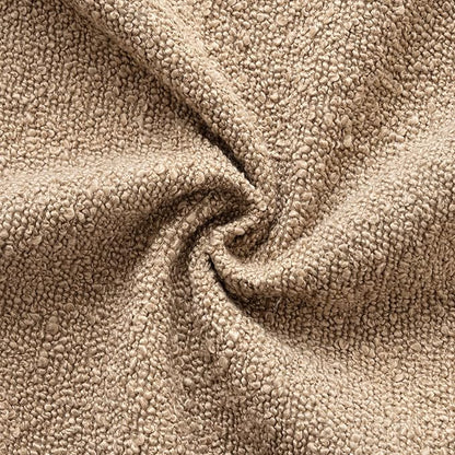 Woaboy Pack of 2 24x24 Inch Decorative Boucle Throw Pillow Covers Textured Square Pillowcaes Accent Euro Solid Cozy Soft Cushion Covers Home Decor for Sofa Couch Living Room Home Decor,Khaki