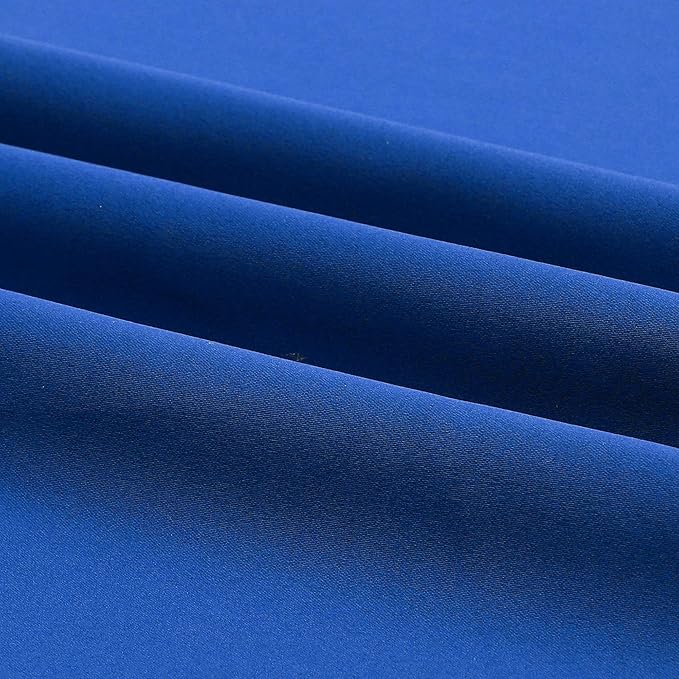DUALIFE Royal Blue Blackout Curtains 84 inch Length Solid Energy Efficient Room Darkening Bedroom Curtains Thermal Insulated Grommet Top 52 x 84 Inch