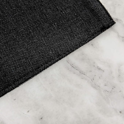 Home Brilliant Black Placemats Set of 6 Heat Resistant Dining Table Fall Place Mats Kitchen Cloth Table Mats, Black
