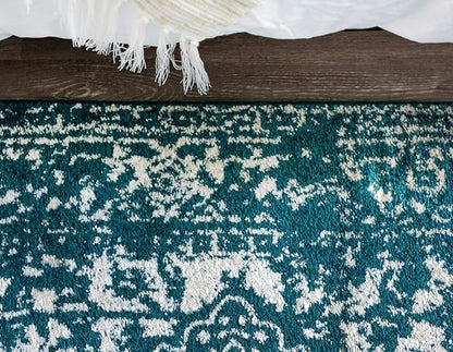Rugs.com Arlington Collection Rug – 3' x 5' Turquoise Medium-Pile Rug Perfect for Living Rooms, Large Dining Rooms, Open Floorplans