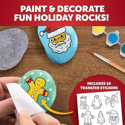 Blue Marble Santa's Christmas Craft Kit for Kids - 15 Magical Christmas Crafts for Kids, Make Suncatchers, Paint Holiday Rocks, Make Magnetic Tile Art & More for Christmas Gifts, Craft Kits