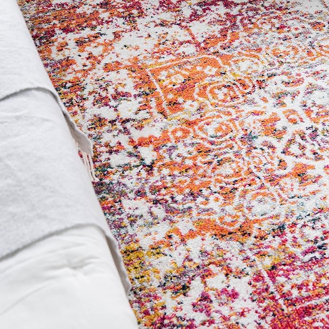 Rugs.com Arlington Collection Rug – 4x6 Oval Multi Medium-Pile Rug Perfect for Living Rooms, Large Dining Rooms, Open Floorplans