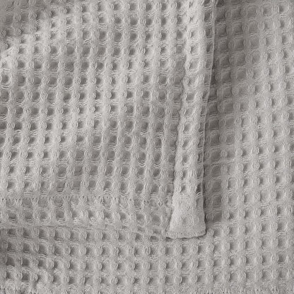 100% Cotton Waffle Weave Bed Blanket | Soft, Breathable, and Lightweight Blanket for All-Season | Perfect for Layering | Brielle Collection (Full/Queen, Light Grey)