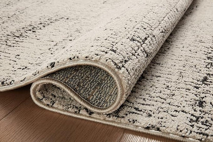 Loloi Darby Collection DAR-02 Oatmeal/Charcoal 2'-7" x 12'-0" Runner Rug