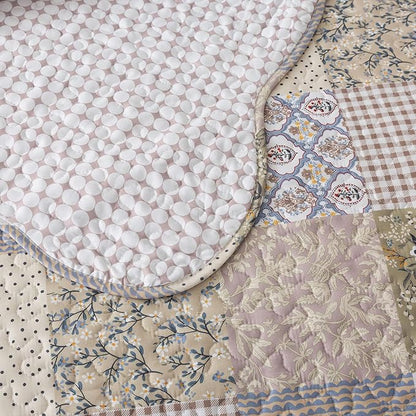 HoneiLife Quilt Set King Size - Lightweight Bedspreads 106x96, Microfiber Quilts 3-Piece, Patchwork Coverlet Rustic Bedding Sets All Season Quilts