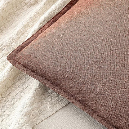 MIULEE Decorative Linen Pillow Covers 20x20 Inch Rust Red Boho Farmhouse Neutral Couch Throw Pillows for Bed Pack of 2 Accent Modern Pillowcase Sofa Livingroom Home Decor