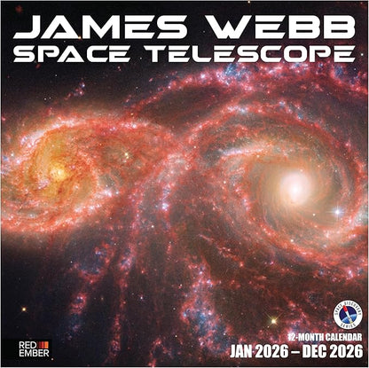 RED EMBER James Webb Space Telescope 2026 Wall Calendar 12 Month | 12" x 24" Open | Thick & Sturdy Paper | Holiday Gift | Science Space Calendar 2026