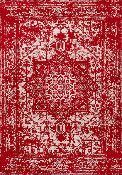 Rugs.com Arlington Collection Rug – 10' x 14' Red Medium-Pile Rug Perfect for Living Rooms, Large Dining Rooms, Open Floorplans
