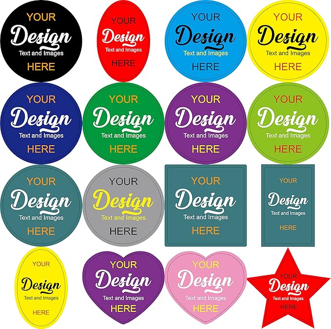 Custom Stickers Personalized Logo Sticker – Customized Business Labels with Any Design Name+ Image – Roll Packed – Fade Resistant,Multi Shapes,Sizes