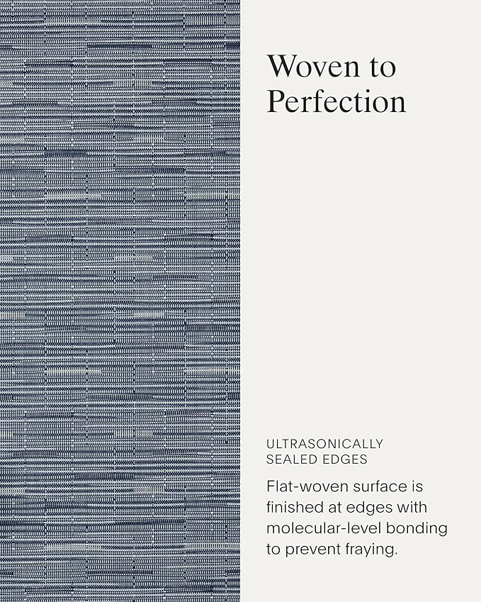 Chilewich Bamboo Placemats Set of 4 - Woven Rectangle Placemats - Reusable, Stain-Resistant, Indoor/Outdoor Tabletop Protection - 18.5" x 13.5" - Rain