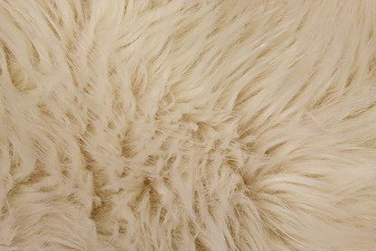 Nouvelle Legende Faux Fur Sheepskin Rug Duo, Soft, Plush, Premium High-Pile Accent Rug for Bedrooms, Hallways & Living Spaces, Warm & Cozy, Decorative, Faux Leather Backing, 23" x 73", Ivory White