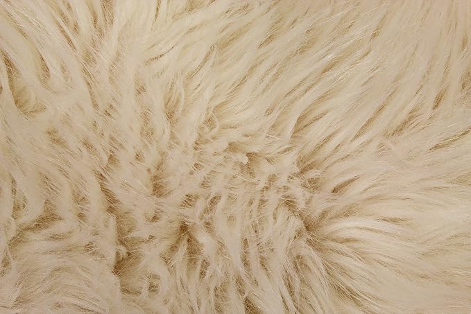 Nouvelle Legende Faux Fur Sheepskin Rug Single, Soft, Plush, Premium High-Pile Accent Rug for Bedrooms, Hallways & Living Spaces, Warm & Cozy, Faux Leather Backing, Easy Care, 23" x 40", Ivory White