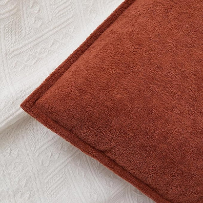 Kevin Textile Fall Waterproof Decorative Pillow Covers Burnt Brick 12x20 Inch Pack of 2 Soft Boucle Textured Lumbars Cushions Elegant Accent Pillows for Couch Sofa Chair Bed Home Decor Indoor Outdoor