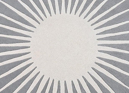 Modern Round Area Rug – Hand-Tufted with 100% NZ Wool, Thick & Soft Circular Carpet for Living Room, Bedroom & Dining Room Decor (Grey, 8' Round)